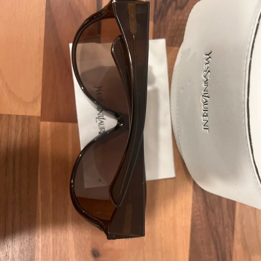 Yves Saint Laurent Brown Sunglasses Chic Accessory - Image 4