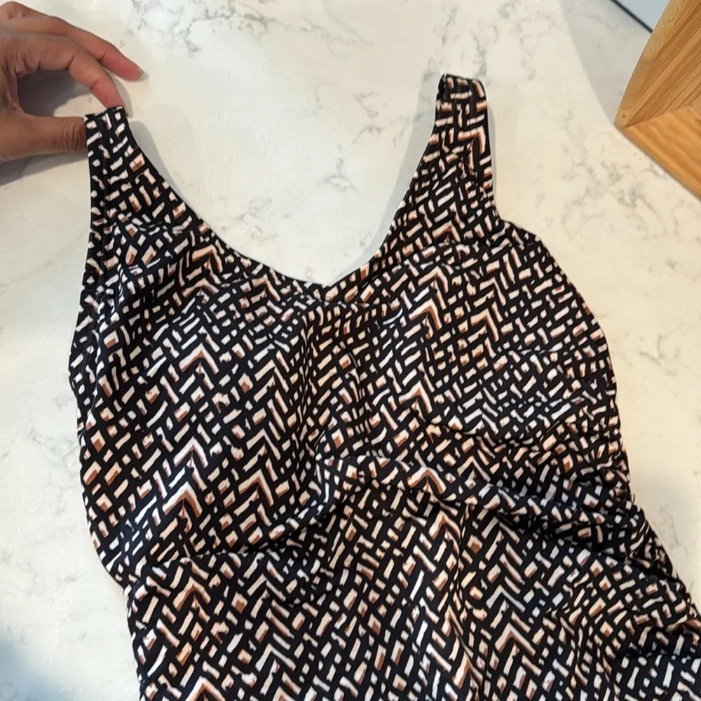 Speedo swim swimming bathing suit brown black swim class meet back to school Size 6 - Image 4