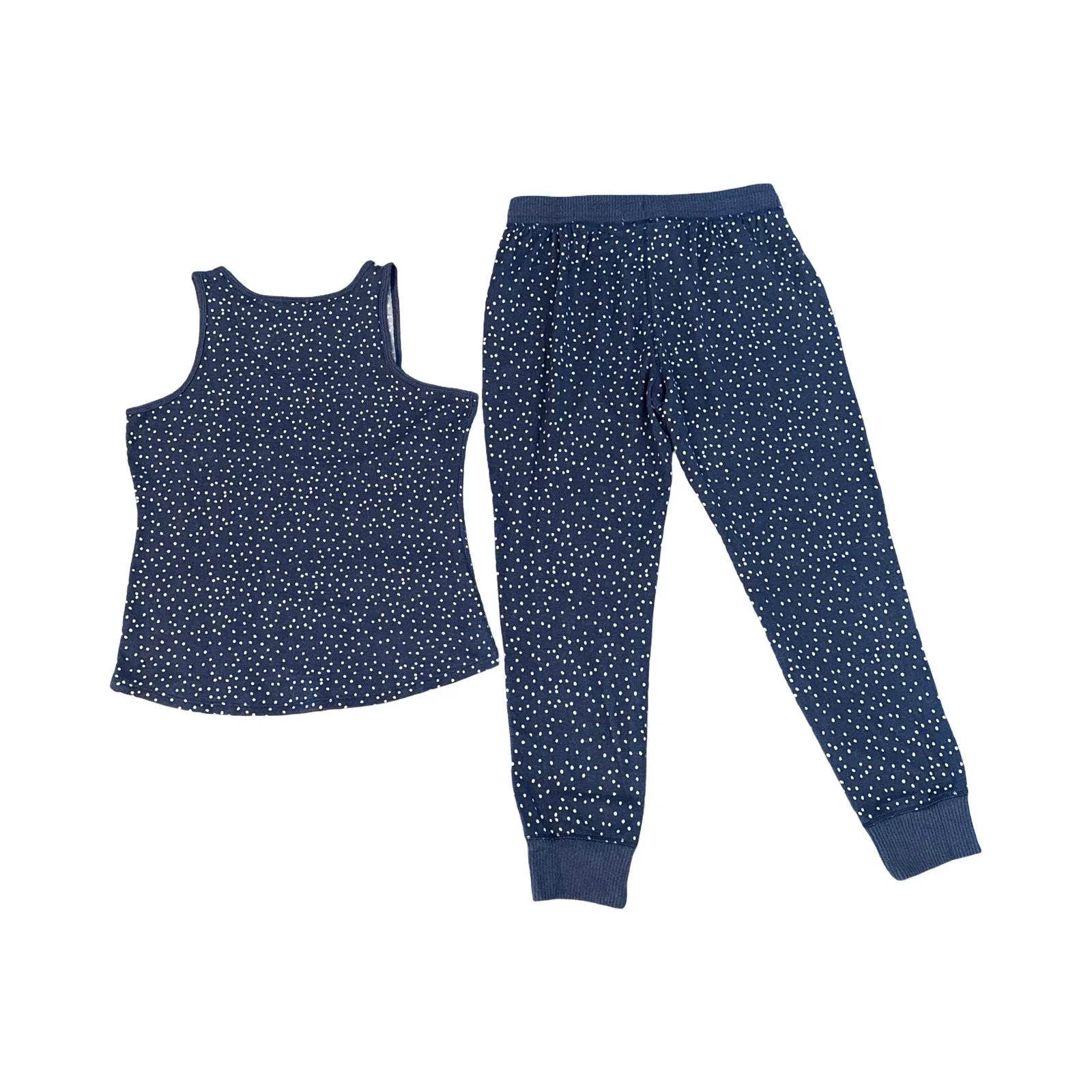 Live Love Lounge Navy Polka Dot PJ Set Size Small Brown - Image 2