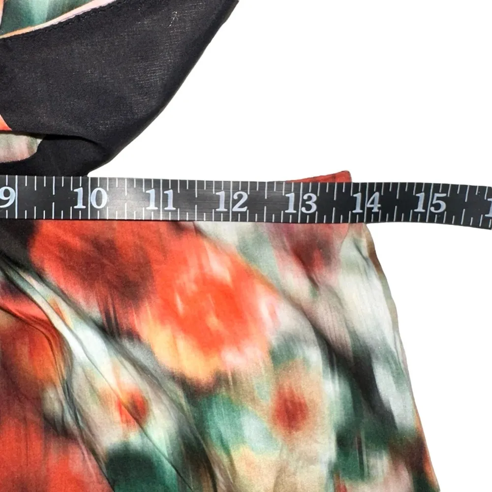 J. Crew Liberty Fabric Cut Out Puff Sleeve Blurry Floral Sheath Midi Dress 6 - Image 8