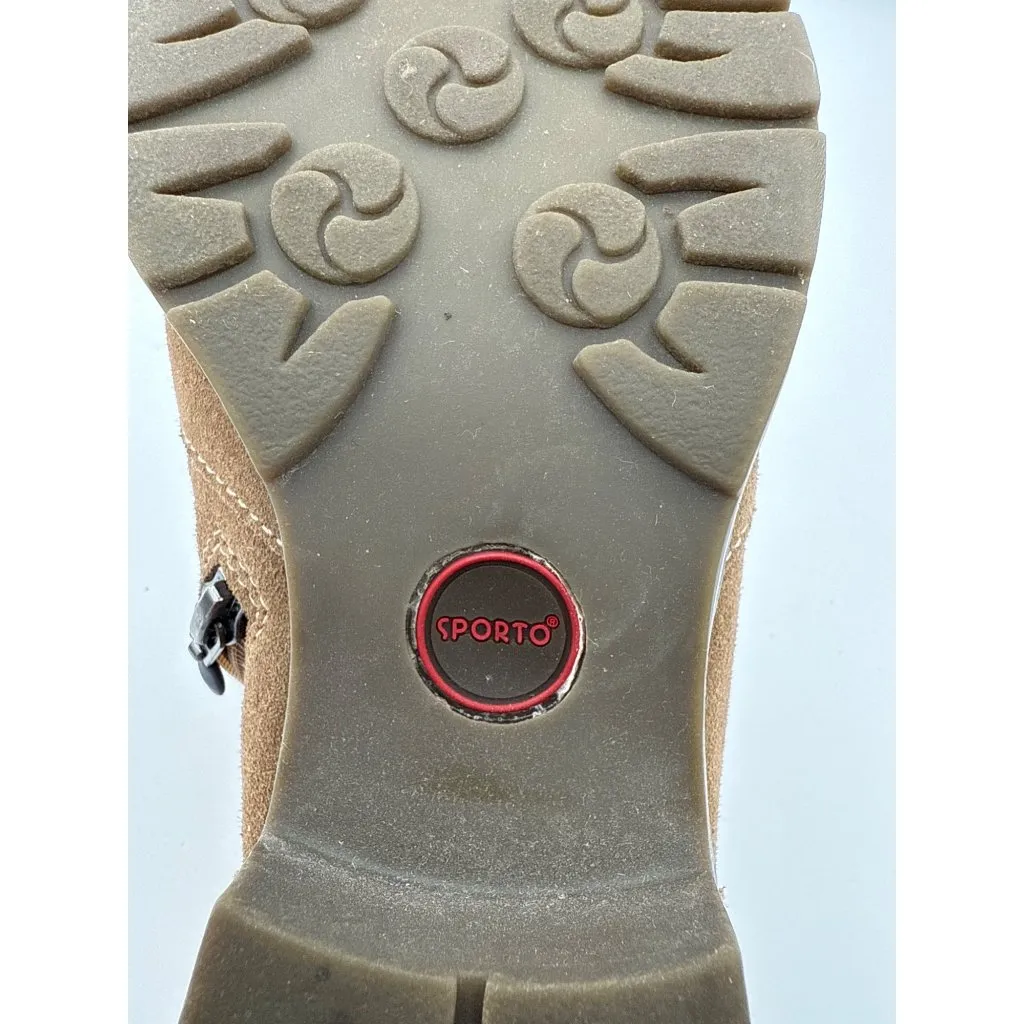 Sporto Womens Brown Ankle Boots Size 7.5M Suede Faux Fur Lined With Zipper Closu - Image 7