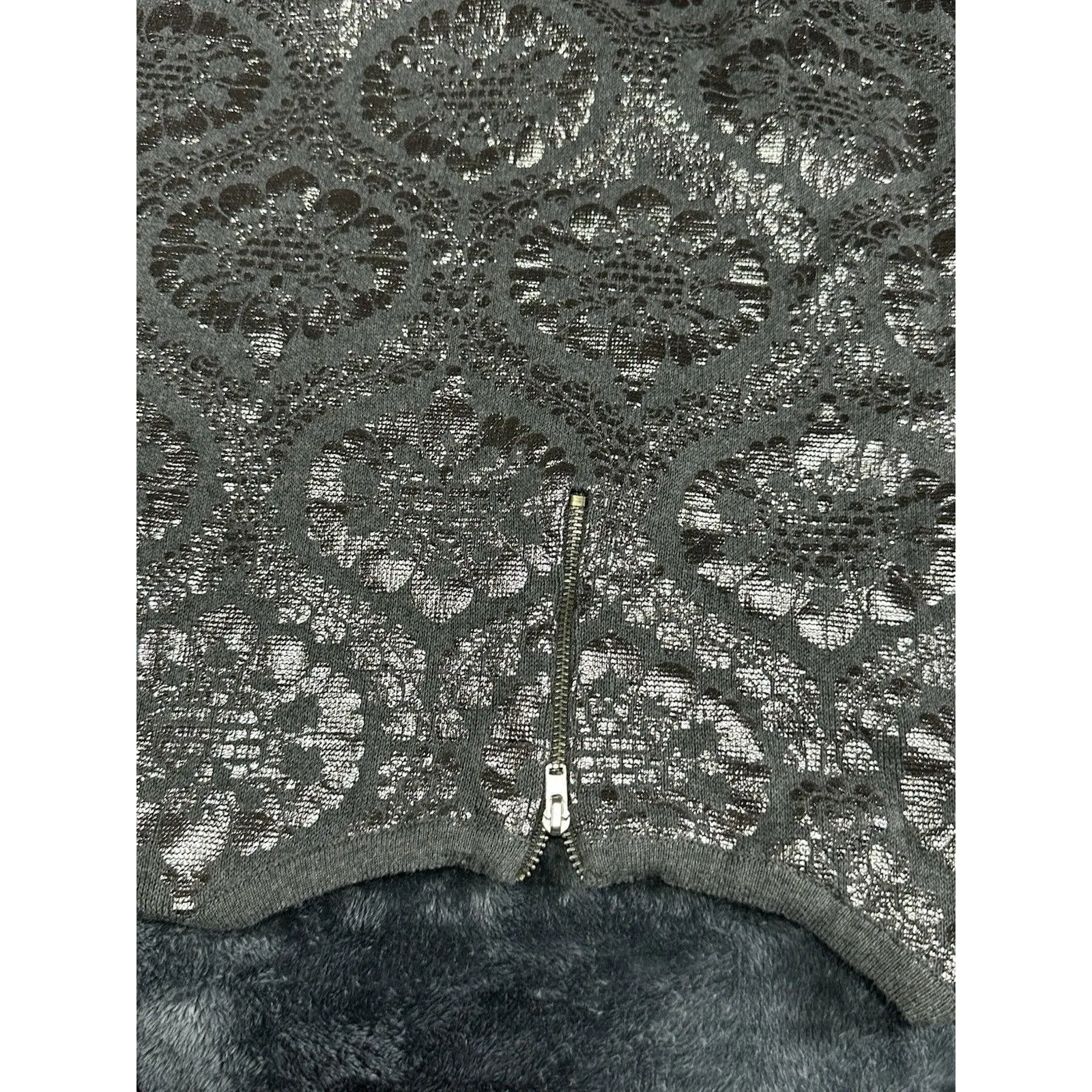 Anthropologie Moth Drawing Room Pullover Silver Foil Printed Top Shirt Size L Size L - Image 8