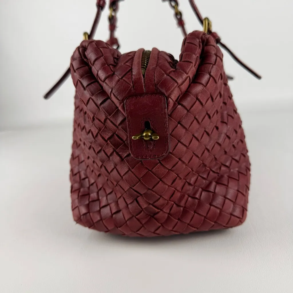 🤍HP🤍Bottega Veneta Red Intrecciato Leather Montaigne Bag - Image 4