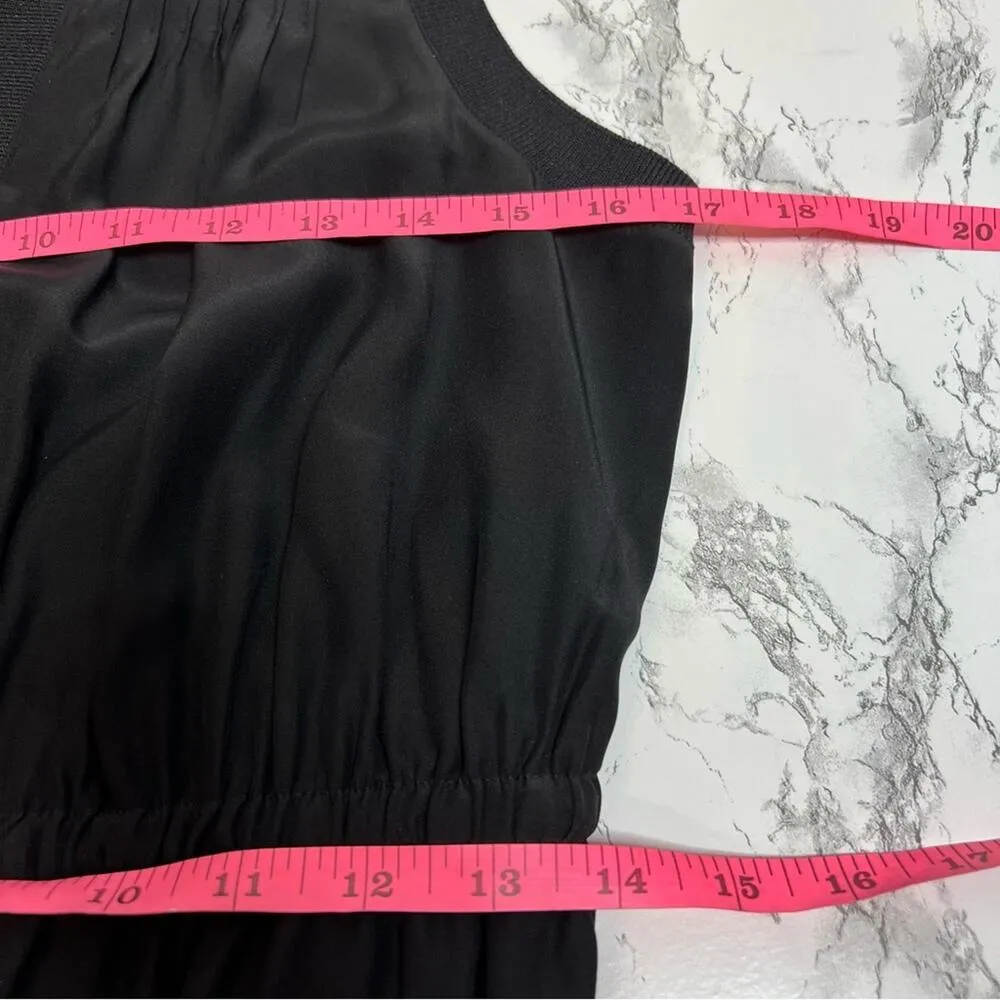 Cinq à Sept Lannah sleeveless deawstring waist Silk Mini dress black Sz XS - Image 7