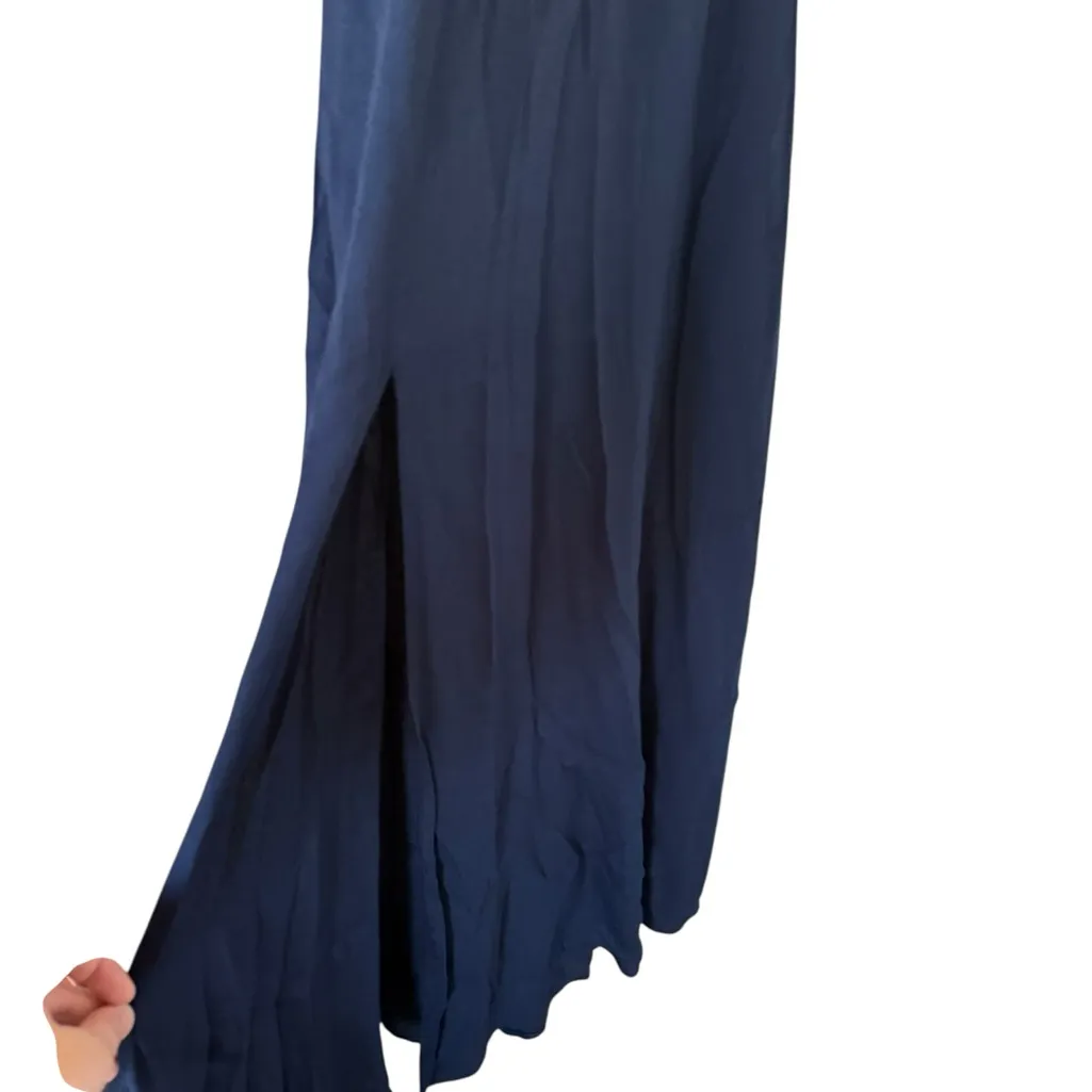 Reformation Gavin Midi Dress in Navy - Image 4