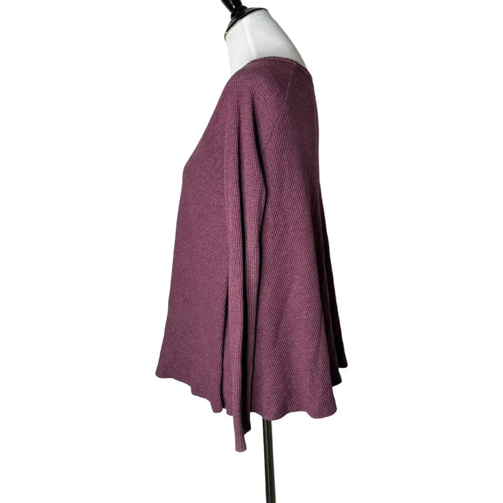 We The Free Waffle Knit Tunic Top Size S Thermal‎ Long Sleeve BOHO Flowy - Image 2