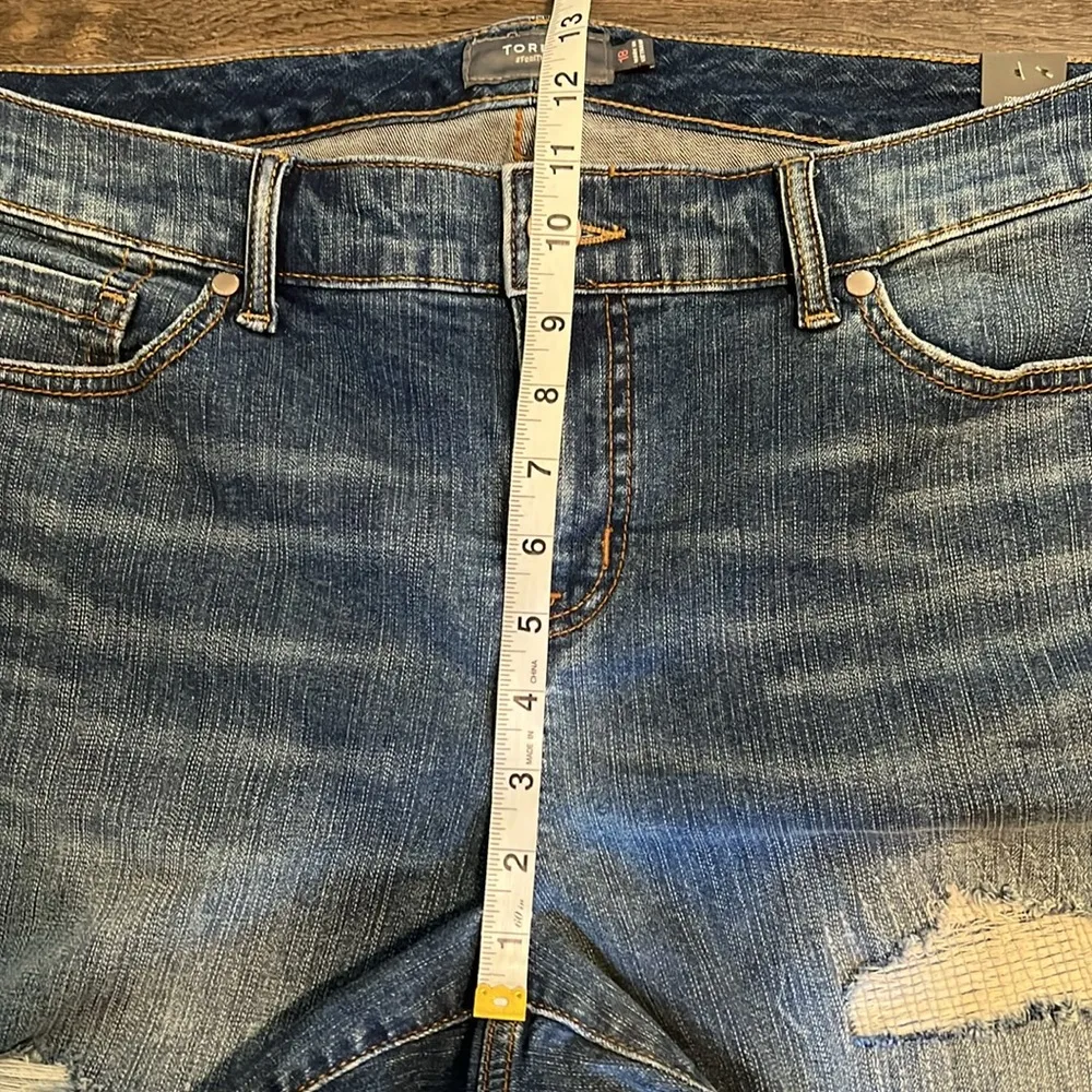 Torrid Feel the Fit High Rise Distressed Long Women’s Plus Jean Shorts 18 NWT - Image 10