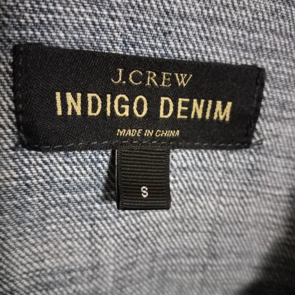 J. Crew Indigo Denim S Jeans Trucker Jacket - Image 5