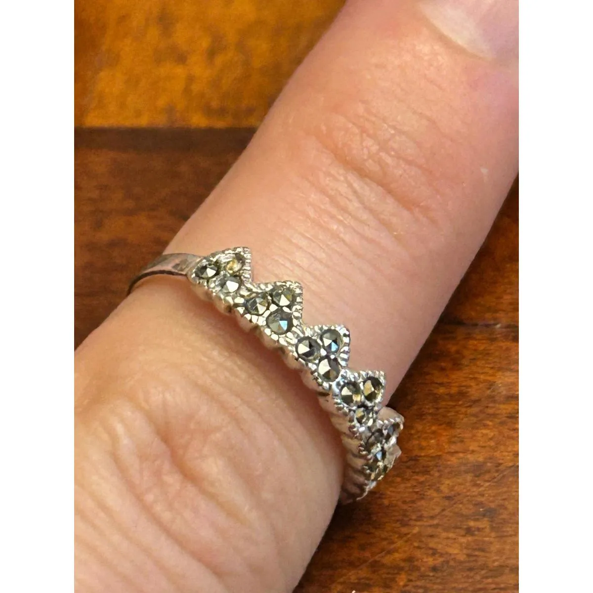 925 sterling silver ring jewlery princess crown v84 1.75g size 6 scrap missing - Image 3