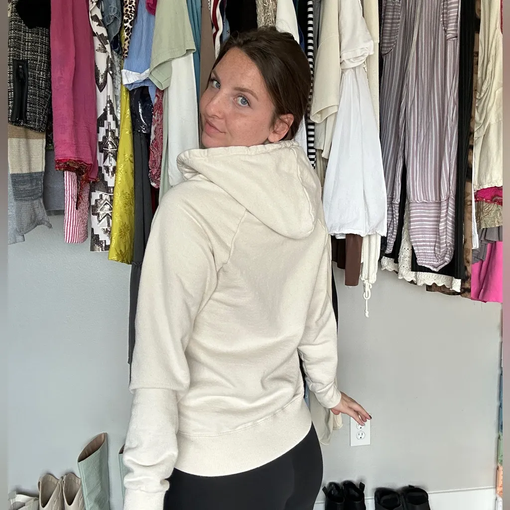 Brandy Melville Cream “14” Hoodie - Image 2