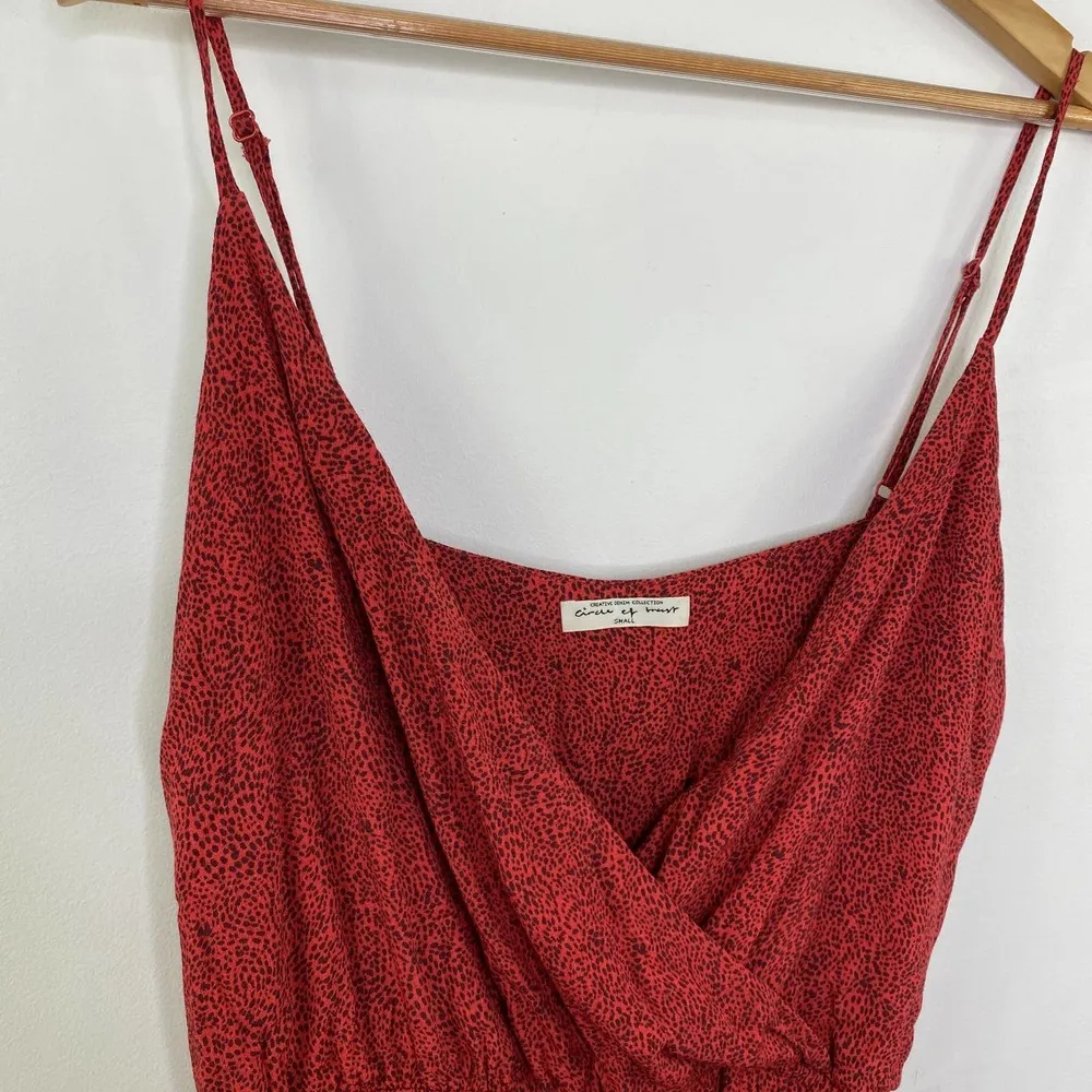 Circle of Trust Lesley Red Floral Print Sleeveless Jumpsuit Women's Size Small S - Image 7