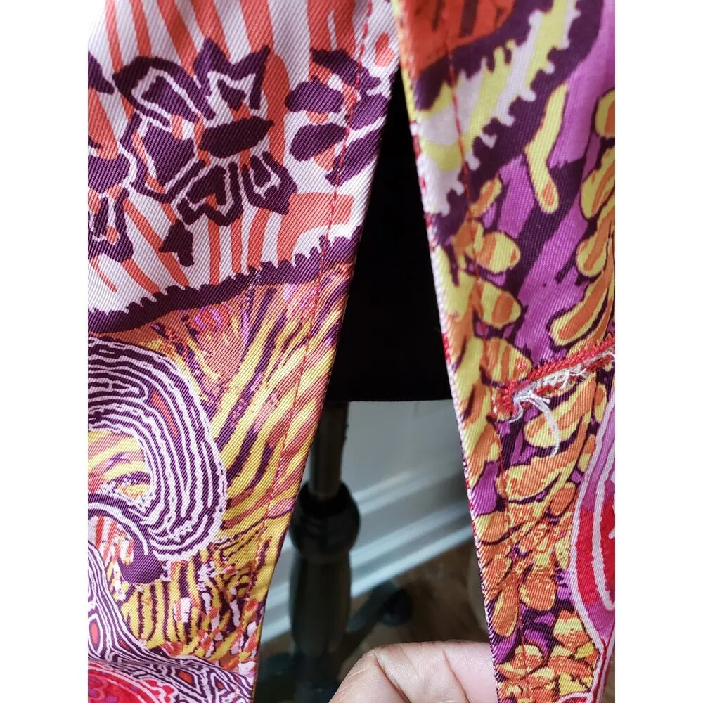 ISLE Apparel XL Colorful Paisley Print Button Front Blazer Jacket Long Sleeves - Image 15