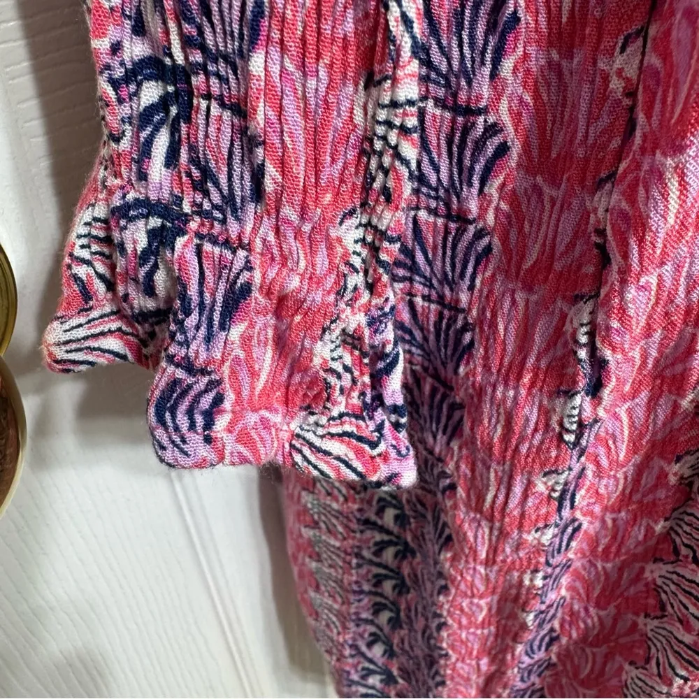 SIMPLY SOUTHERN Babydoll Dress Scallop V Neck Popover Ruffle Long Sleeve Top XL - Image 3