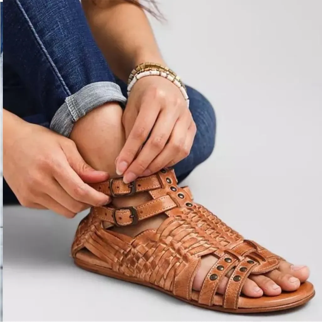 EUC Bed Stu Leather Claire Caged Sandals
Tan Size 8 - Image 3