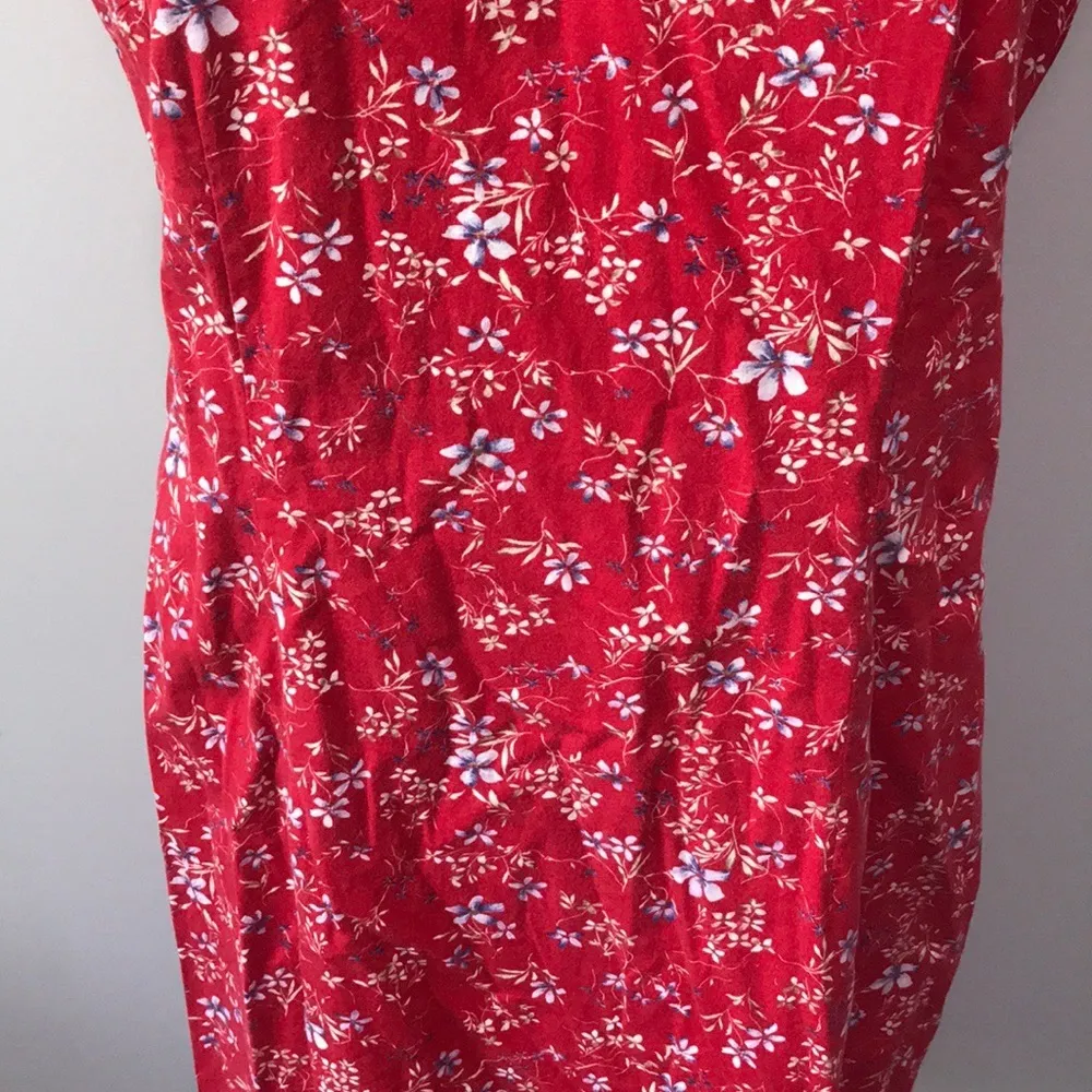 CDC Collared Dress Red White Blue 90s y2k Size 12 - Image 3