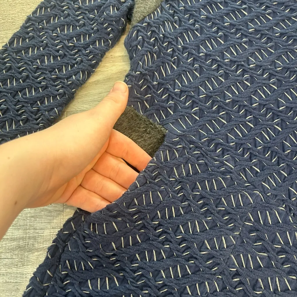 Aimee G Dress Blue Grey, Knit, Fit & Flare, Whimsigoth, Punk, Long Sleeve Size M - Image 3