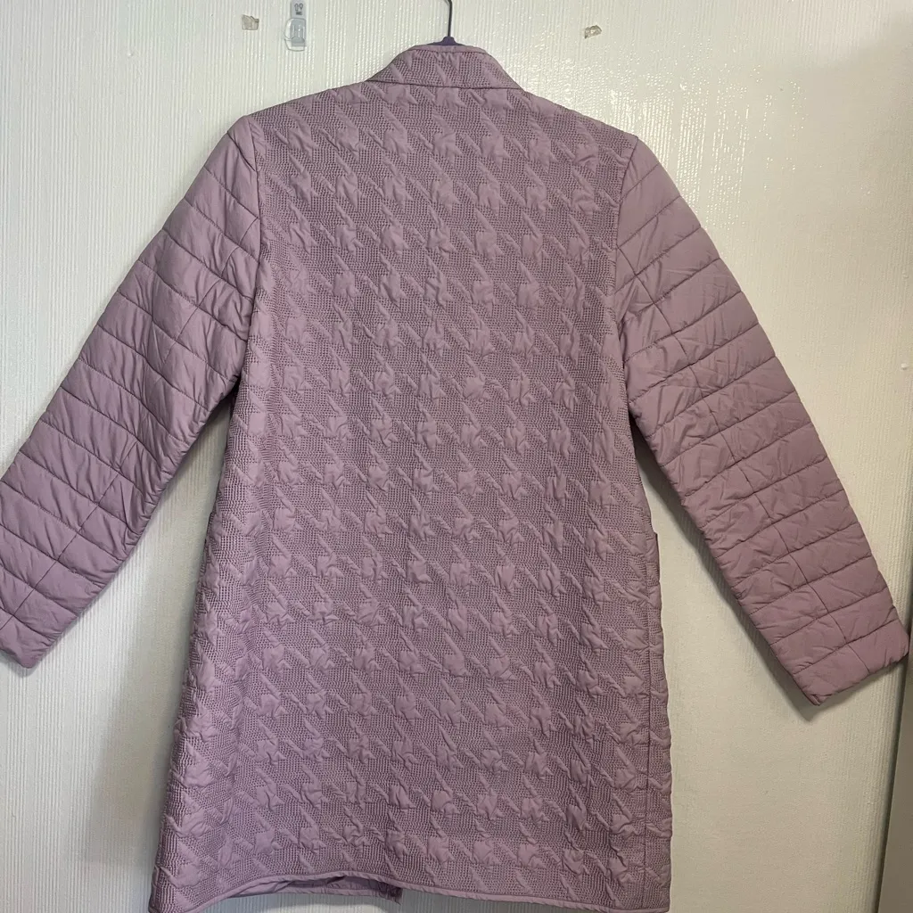 Lavender Quilted Puffer Jacket Purple Size M - Image 6