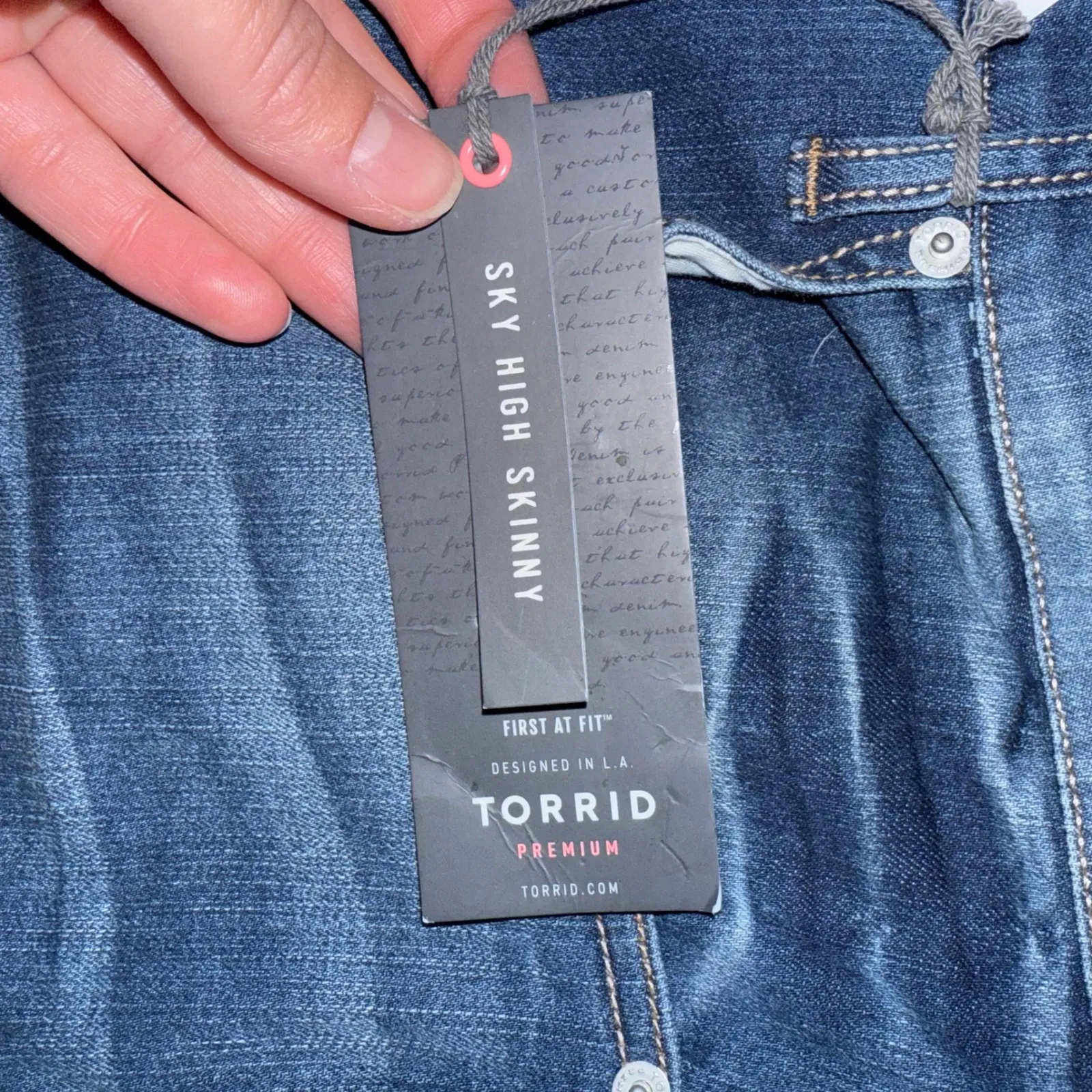 Torrid Premium Sky High Skinny Jeans‎ 24R Plus Size Dark Wash Denim NWT classic - Image 5