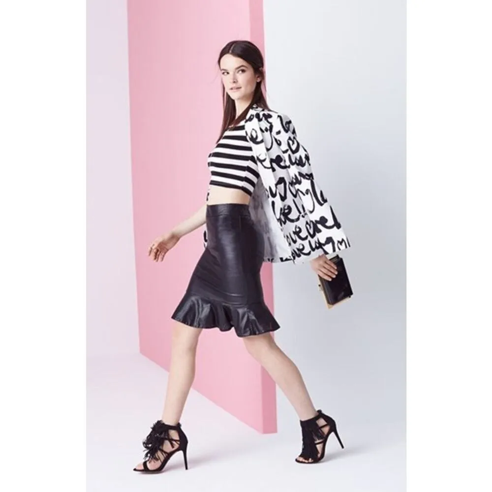 BM Los Angeles Faux Leather Tulip Skirt - Image 14