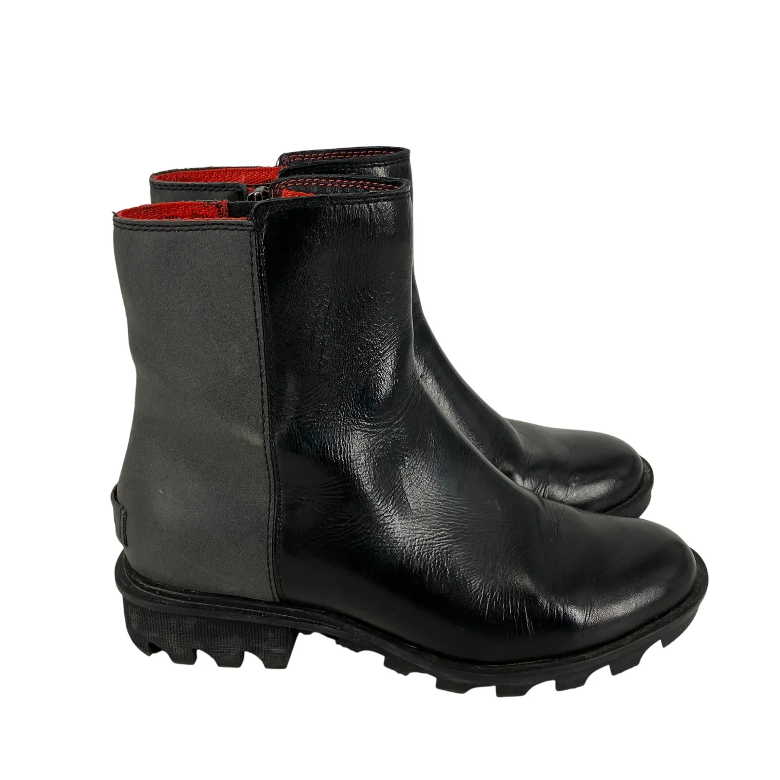 Sorel Phoenix Red Zip Reflective Waterproof Boots - Image 2