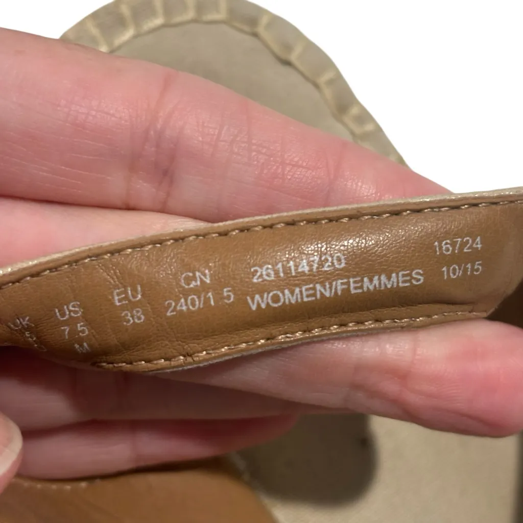 Clarks Artisan Gold Petrina Lulu Womens Casual espadrille wedge Sandals Size 7.5 - Image 7