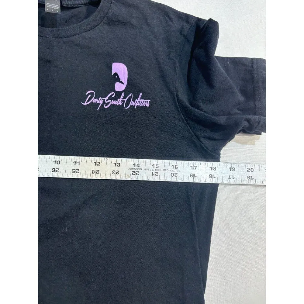 Durty South Outfitters Dog Art T-Shirt Gildan Softstyle Black M - Image 8