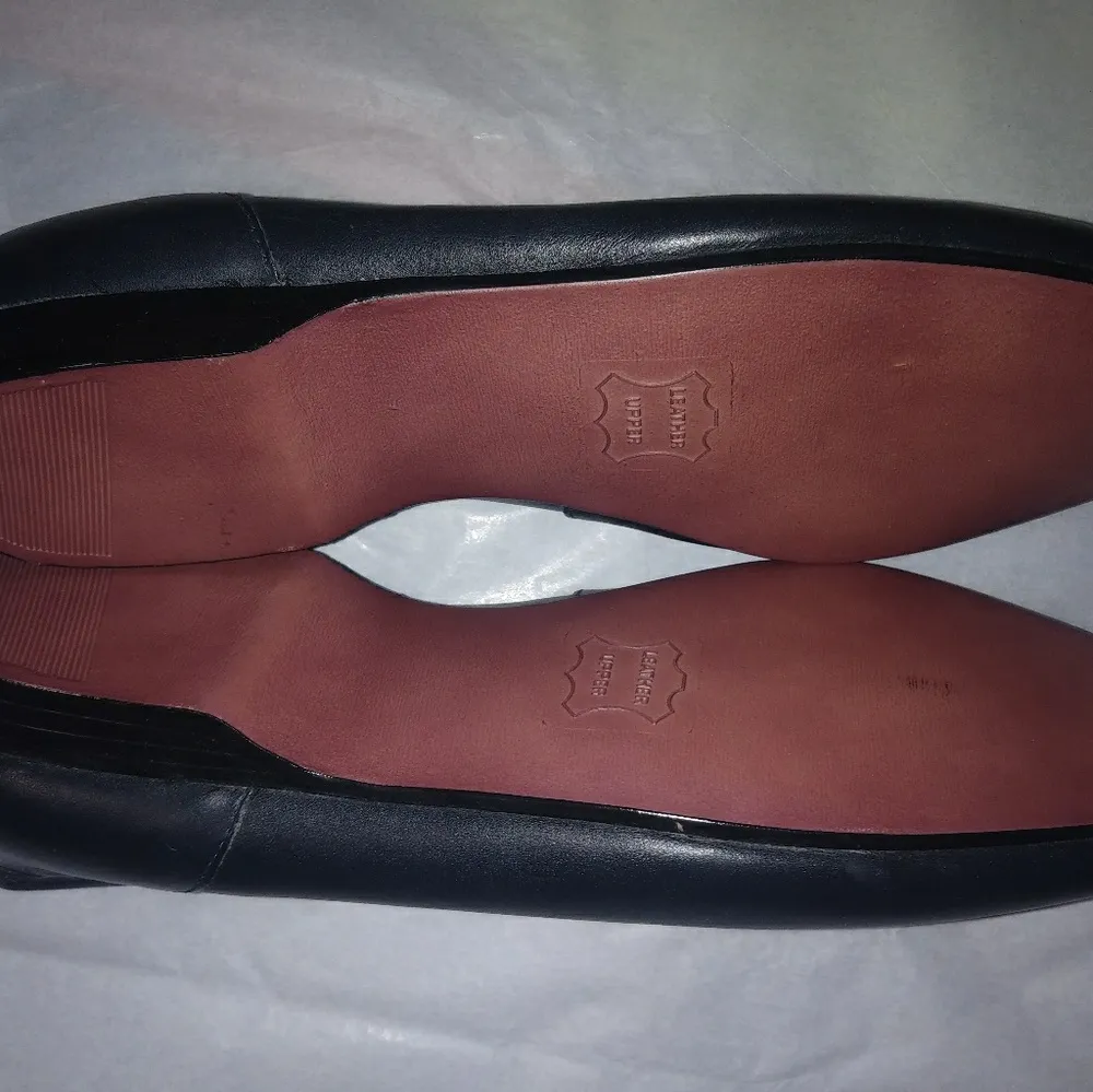 Bellini 6.5 Leather Navy Flats Shoes Blue - Image 4