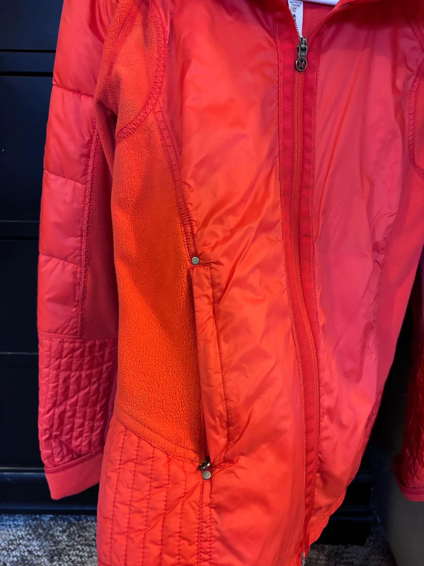 Lululemon Zip Up jacket Puffer Red Orange  - Image 7