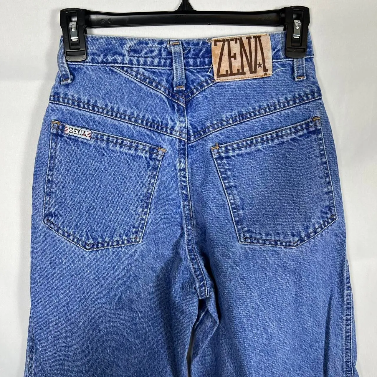 Vintage 90s ZENA Jeans High Waist Mom Tapered Denim Size 5 Blue - Image 5