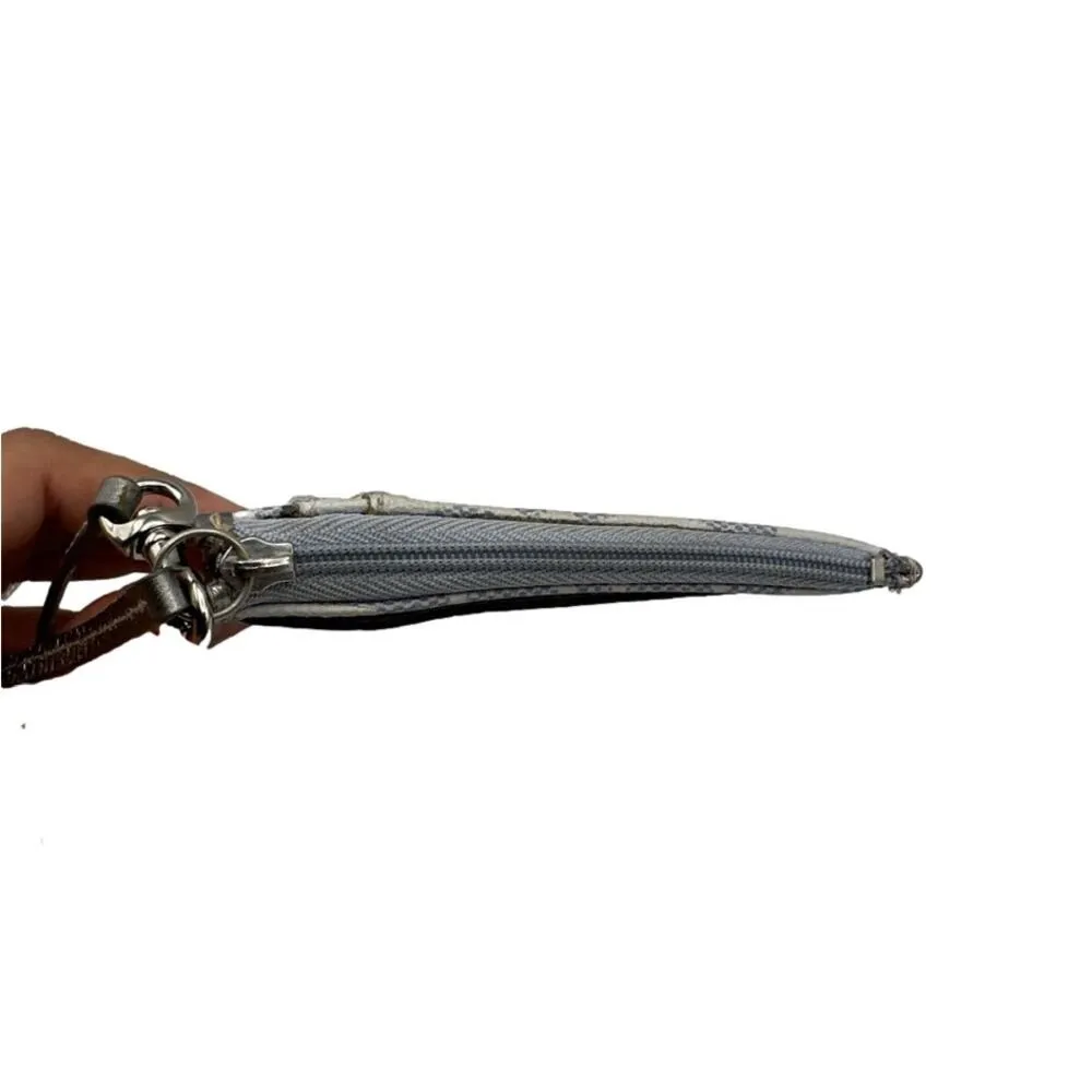 COACH Gray Coated Canvas Card Holder Wallet Wristlet - Image 4