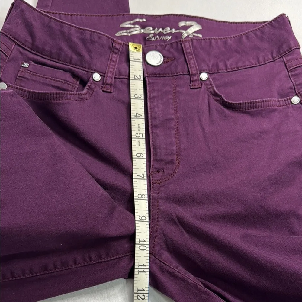 Seven7 Blue Cropped Ankle Jeans with Whiskering - Image 5