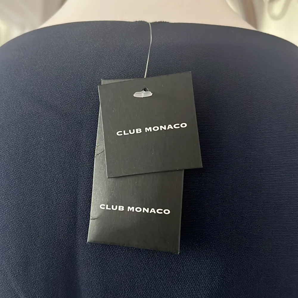 Club Monaco Button Sleeve Dress Robe in Navy/ Bleu Marine Size 2, New w/Tag $269 - Image 10