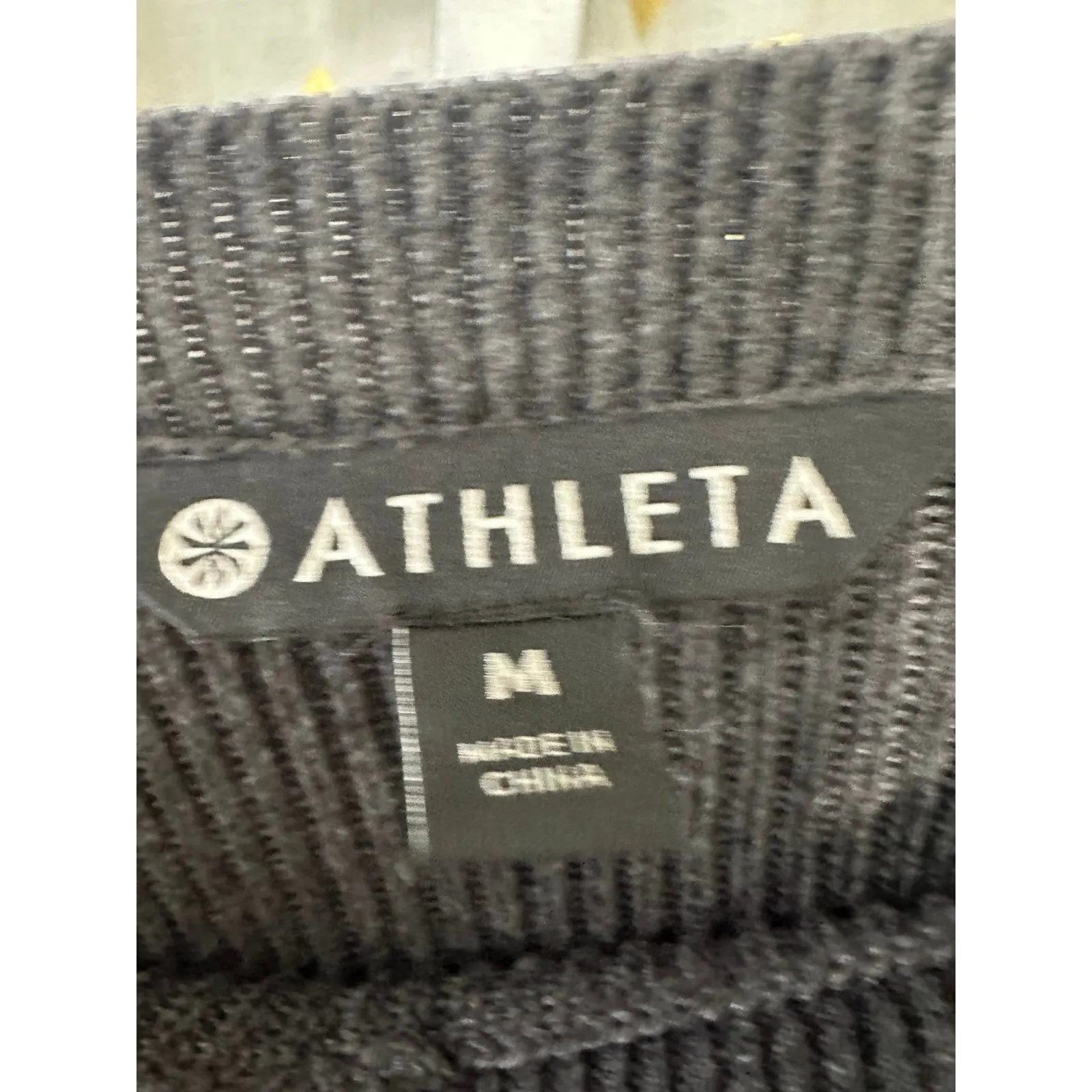 Athleta Gray Rest Day Asymmetrical Side Tie Knit Pullover Crewneck Sweater M - Image 5