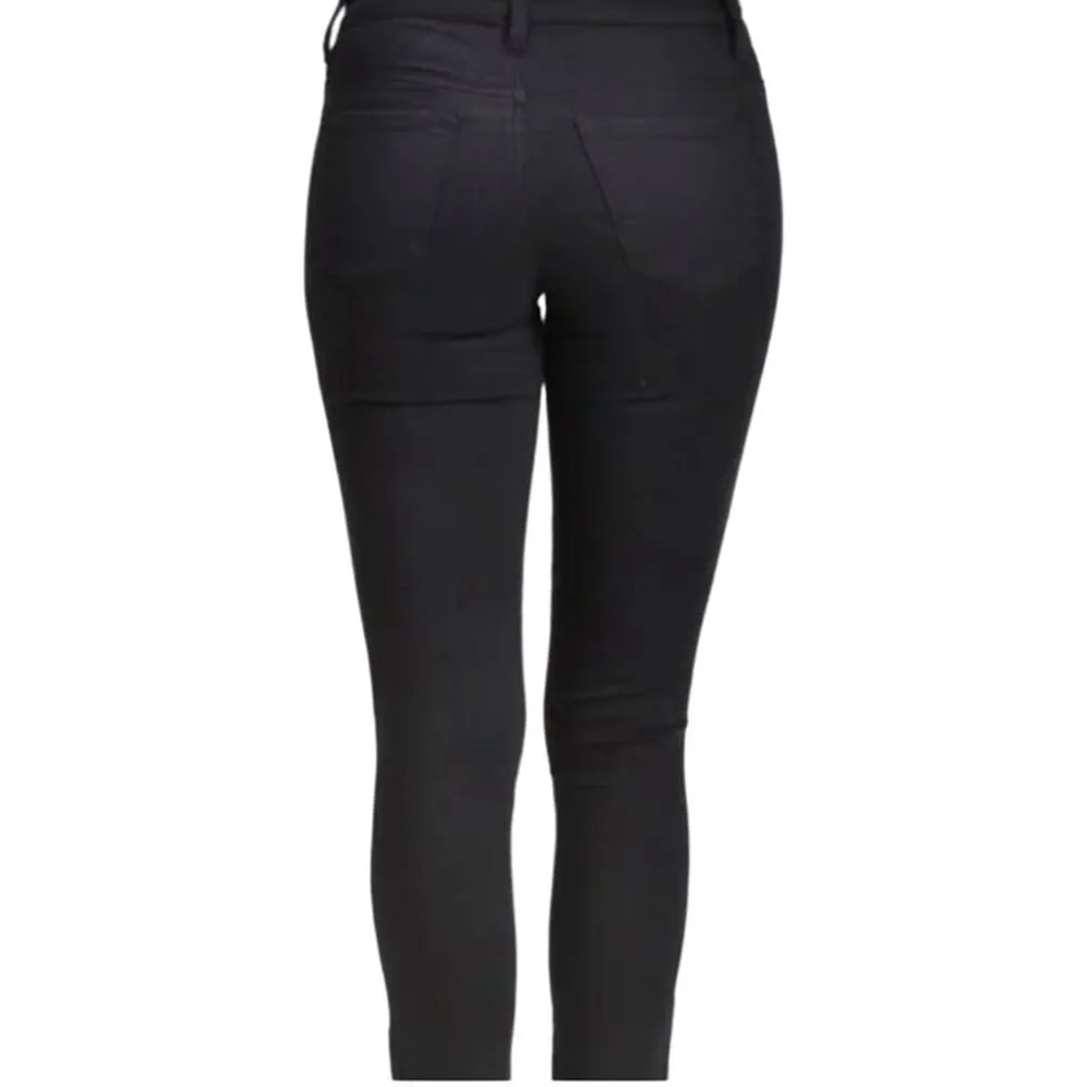Kancan Black Frayed‎ Skinny Jeans with Zipper Detail at Ankle Size 26 Cut 6407 - Image 3