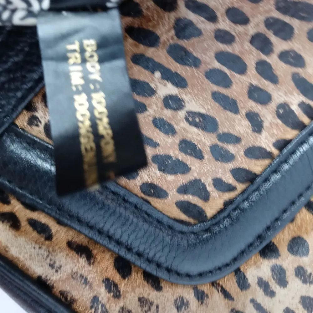 Rebecca Minkoff pony hair cheetah print black bag. - Image 8