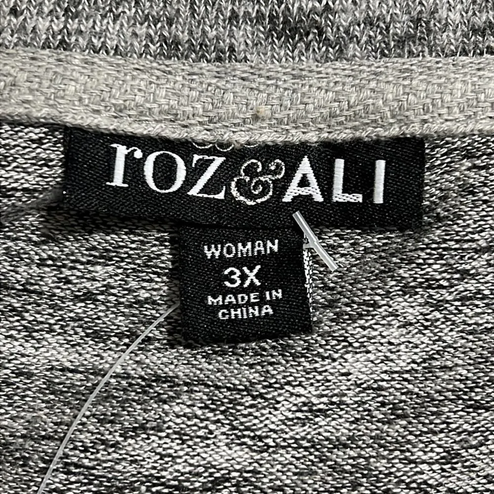 Roz & Ali Dressbarn plus size women's 3X pullover sweater v - Image 8