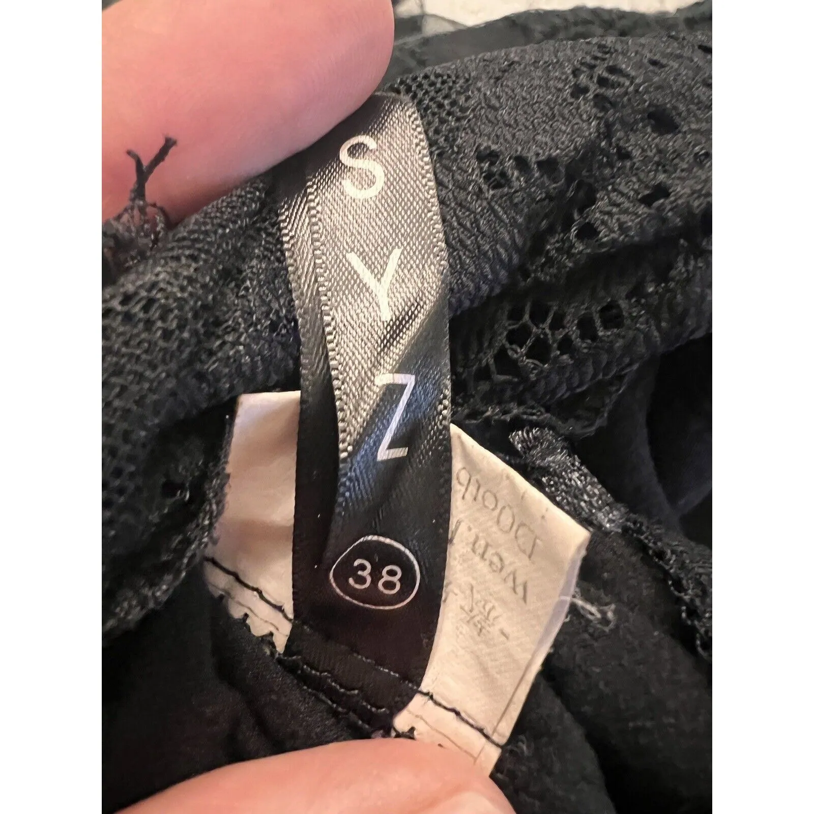 Witchy Goth Rock Punk Alternative Victorian Steampunk Black Lace Leather Top S - Image 7