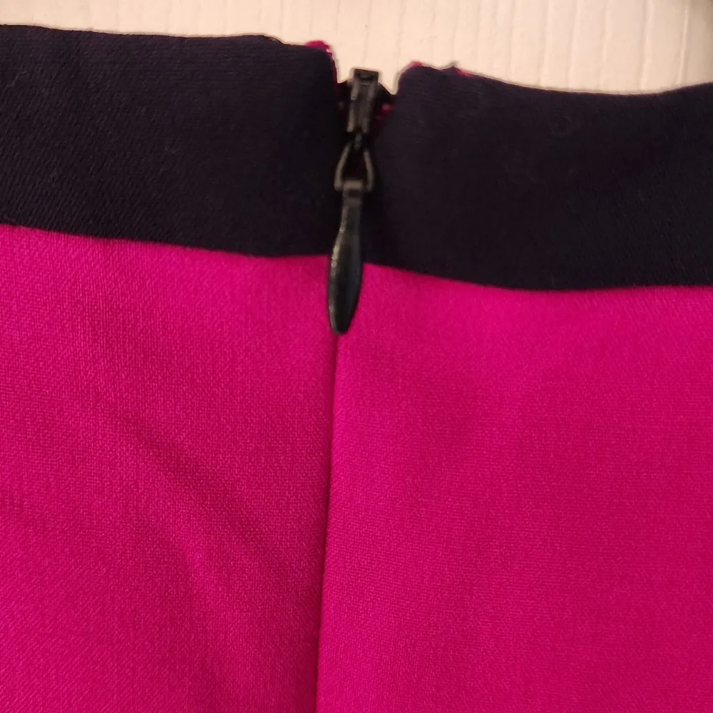 Lauren Ralph Lauren Fuchsia And Navy Blue Sleeveless Dress Size 14P Pink - Image 8
