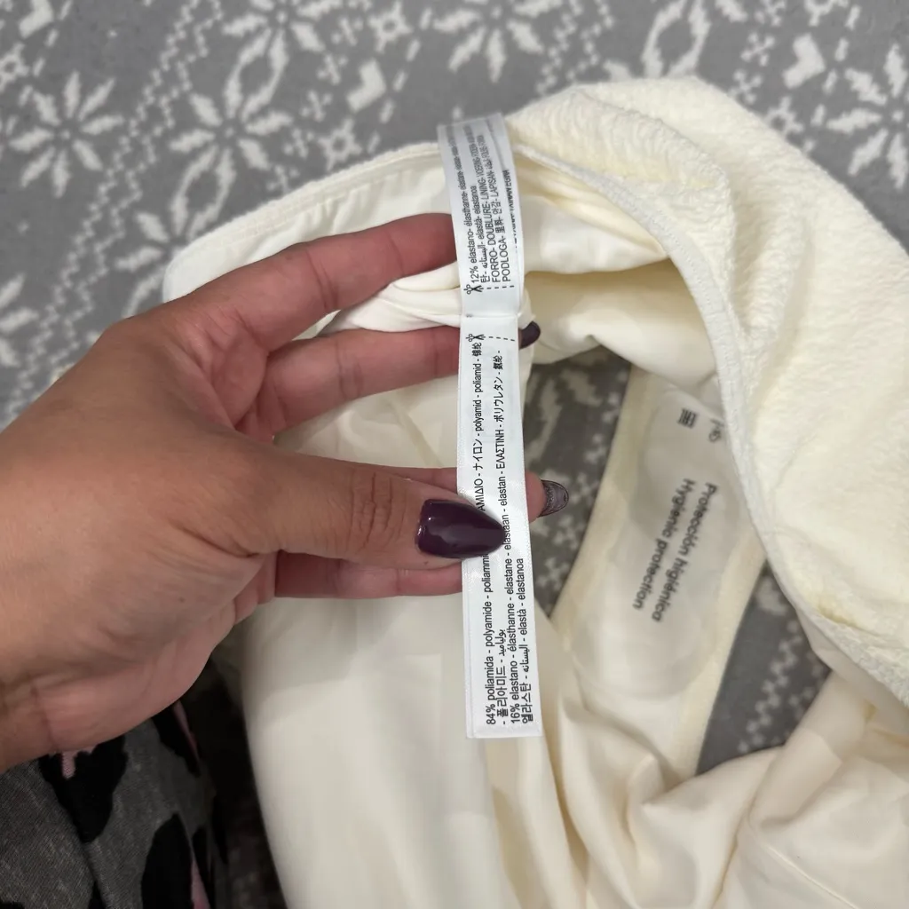 NWT Massimo Dutti Off White One Piece‎ Open Back Swimsuit Size Large - Image 8