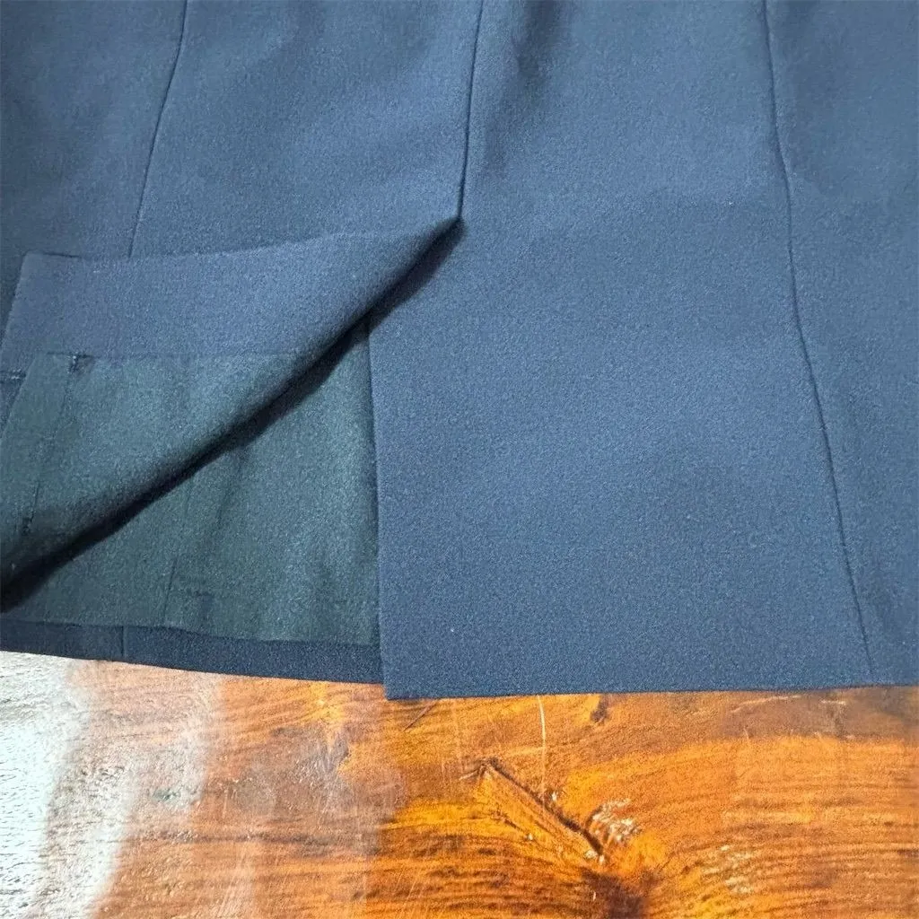 REISS Women's Navy Sleeveless Lace Pencil Dress Size 0 Knee Length - Image 5