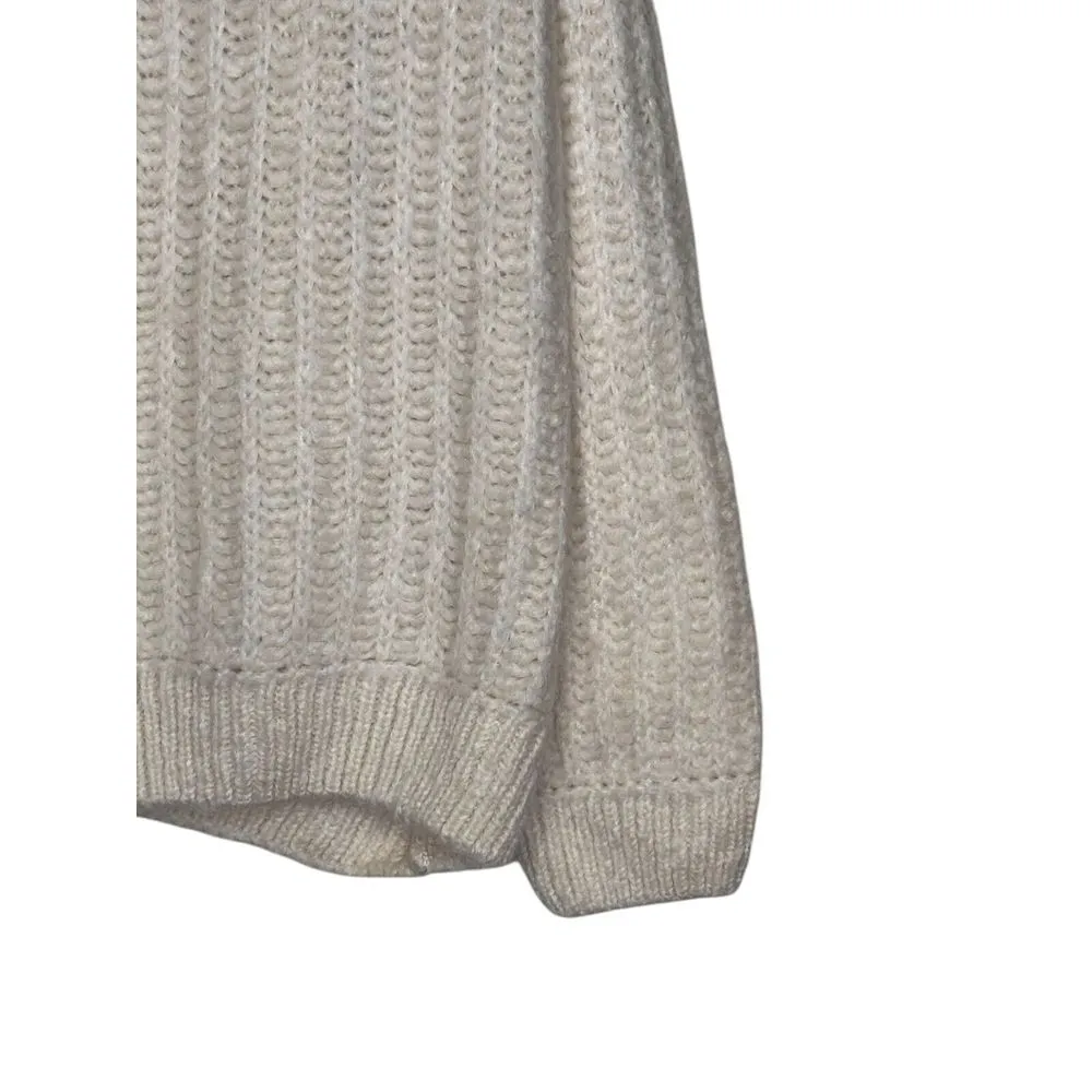 Zara Women's Sweater Shawl Chunky Snap Buttons Long Sleeve Cream Sz.‎ 13-14 - Image 2