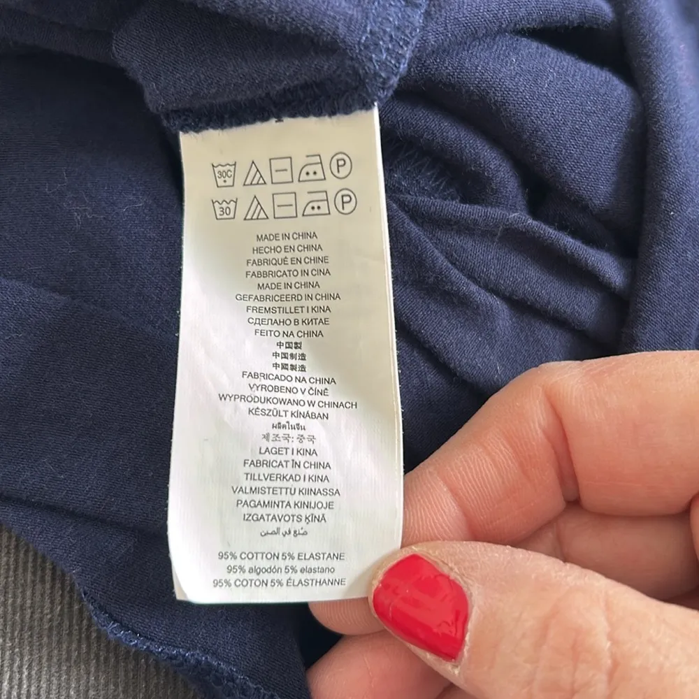 Michael Kors Navy Blue T-Shirt Dress w/ Signature MK Symbol Size Small - Image 5