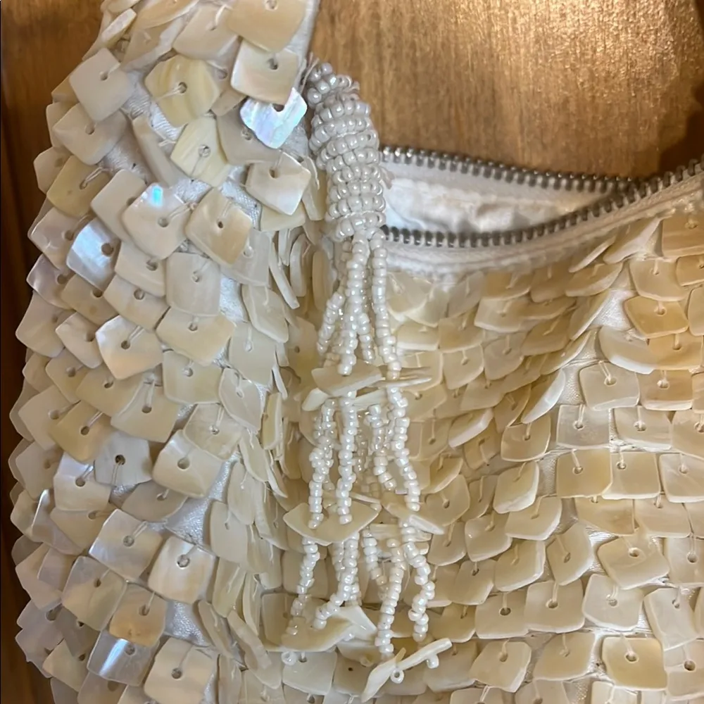 From India To You | Real Seashell Handbag White - Image 2