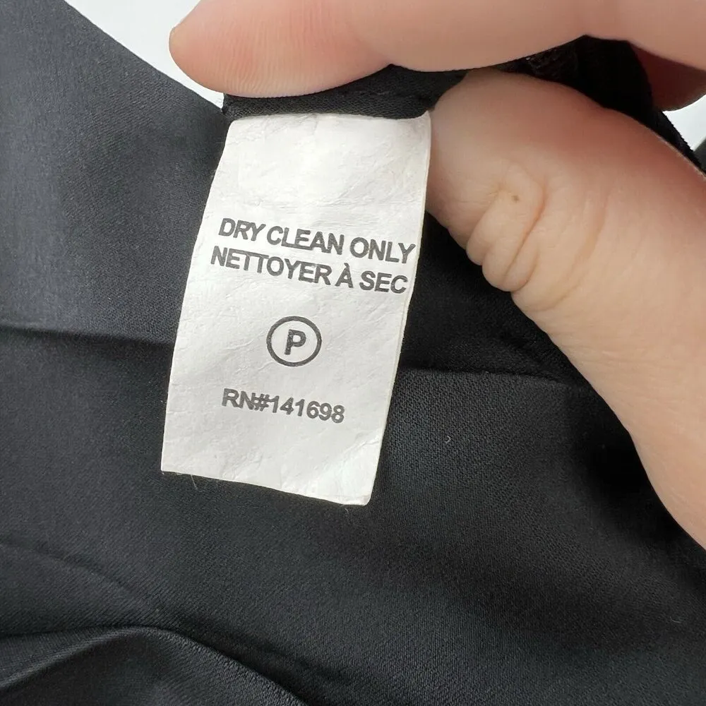 Ramy Brook Ezra Satin Jumpsuit Solid Black Sleeveless Wide Leg Pockets Size 00 - Image 10