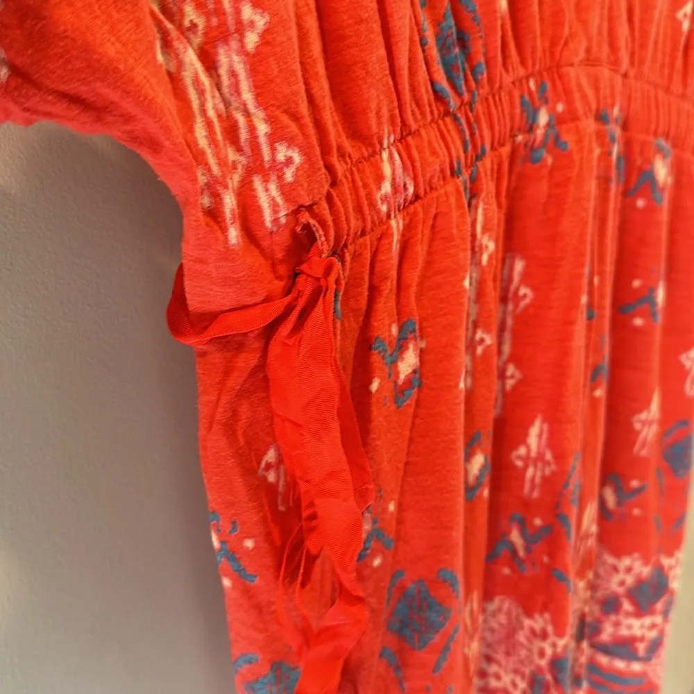 American Eagle Outfitters Large Vintage Y2K Boho Coral Tribal Print Top - Image 6