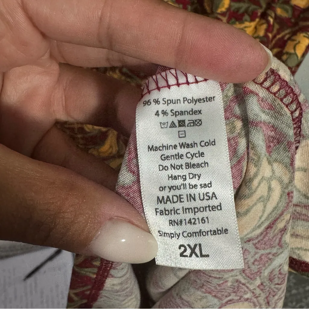 NWT LulaRoe‎ Red/Yellow Julia Dress Size 2XL - Image 4