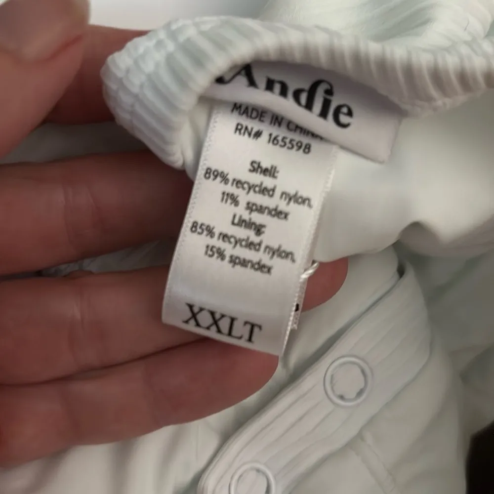 Andie‎ Swim The Malibu One Piece LT Ribbed White size XXL long torso NWT - Image 6