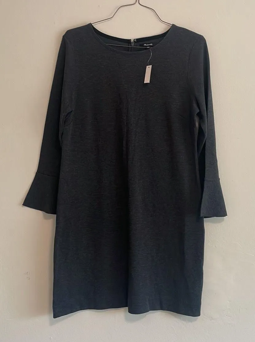 Madewell NWT  dress gray jersey knit long sleeve - Image 3