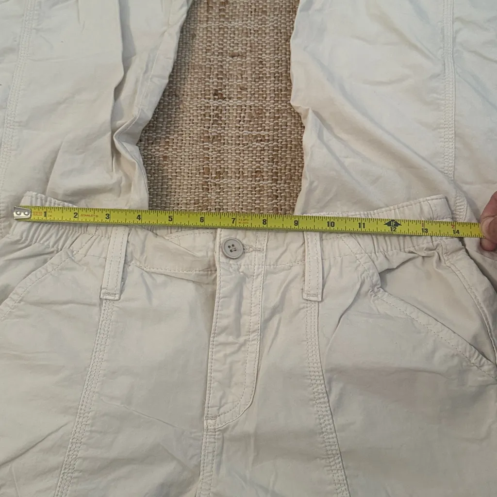 BDG Urban Outfitters Cream Y2K Low Rise Corduroy Cargo Pants Small - Image 10
