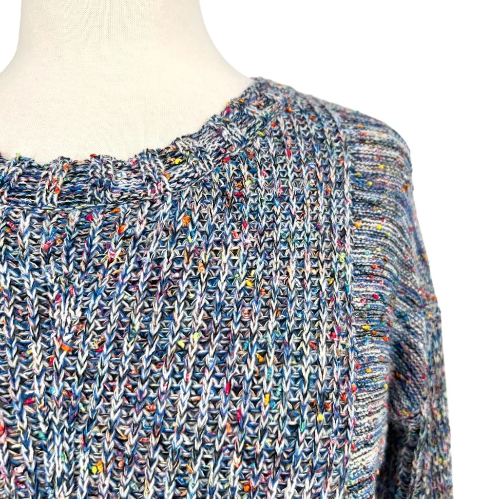 Rails Speckled Blue Elsa Sweater Multicolor Knit Long Sleeve Crewneck Size Small - Image 3